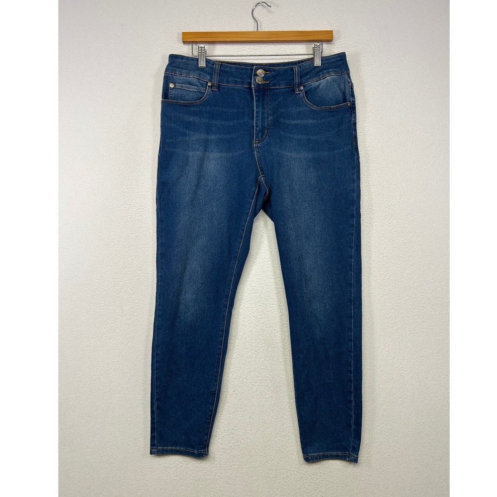 Classic Casual Tahari Womens Size 10/30 Blue Medium Wash Skinny Stretch Jeans